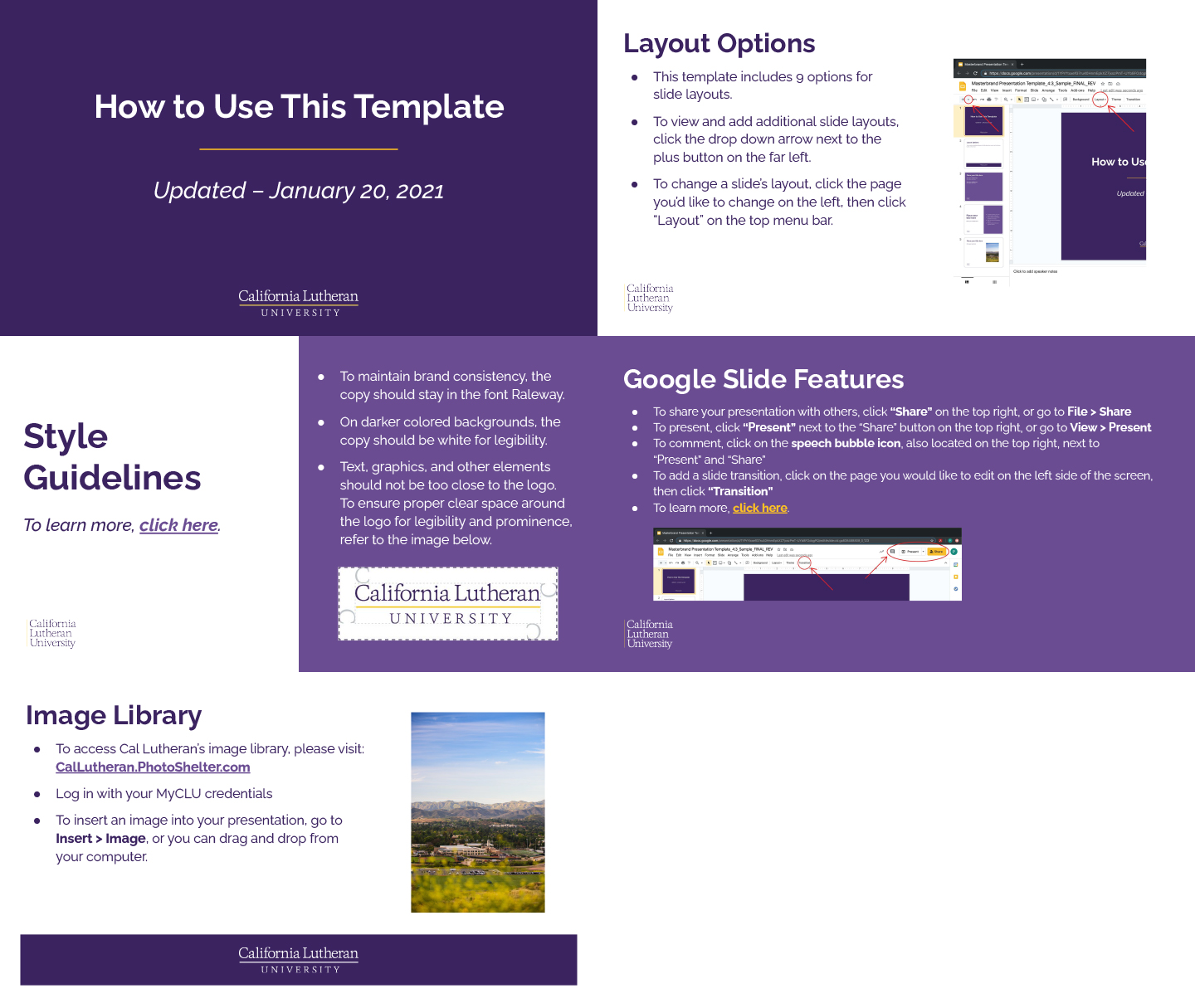 Cal Lutheran Google template